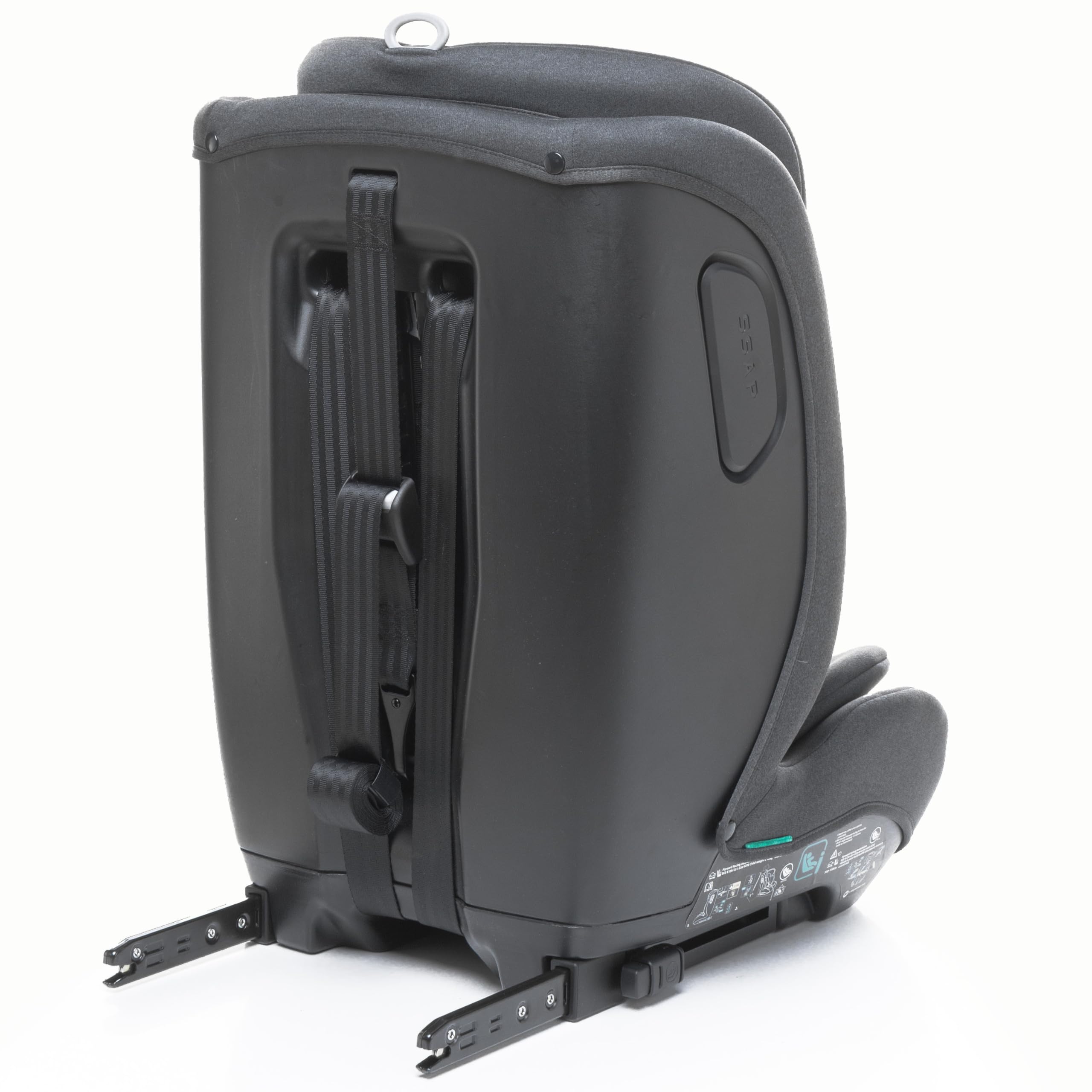 4BABY kindersitz mit isofix 76-150 cm Go-Fix, einstellbar, schutzeinlage, Vorwärtsgerichteter Einbau, I-Size (Graphite)