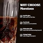 Moretoes 12 Pack Drinking Glasses Set, Crystal Glass Cups, Mixed Glassware Set, 12 Oz Highball Glasses & 11 Oz Old Fashioned Glasses, Great for Cocktail, Whisky and other Beverages