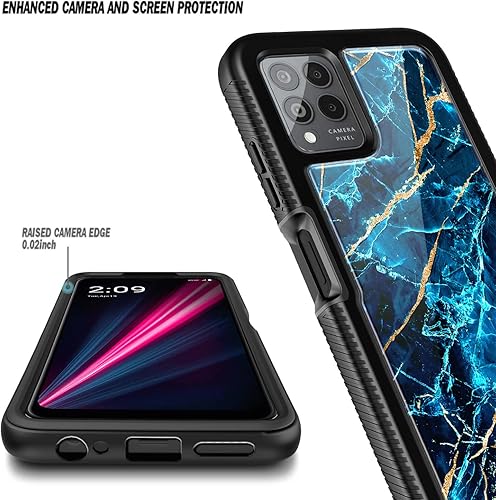 Miniatura 8 de NZND REVVL 6X PRO 5G Funda diseñada para T-Mobile REVVL 6 PRO 5G con protector de pantalla incorporado, funda protectora resistente a prueba de
