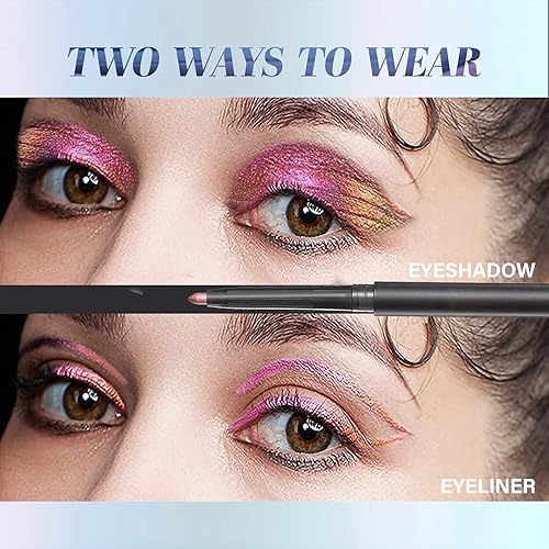 Miniatura 2 de DAGEDA Lápiz delineador de ojos de gel metálico sombra de ojos camaleón bolígrafo delineador de ojos holográfico de alto pigmento cambio intenso