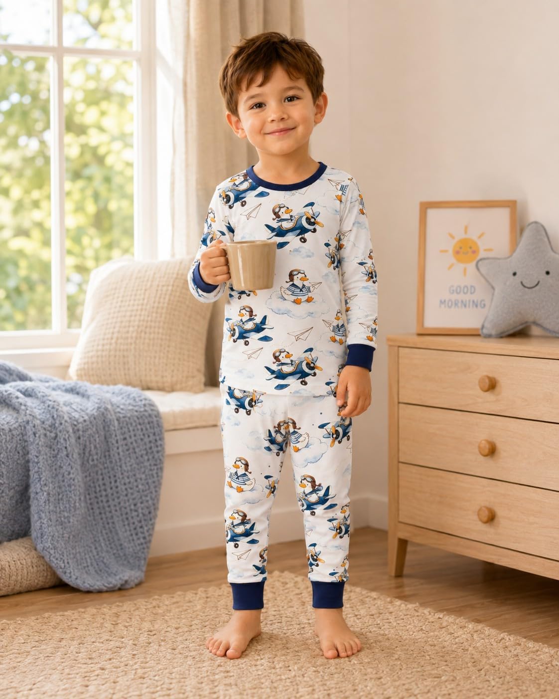 GUISBY Kids Rayon of Bmamoo Pajamas Set
