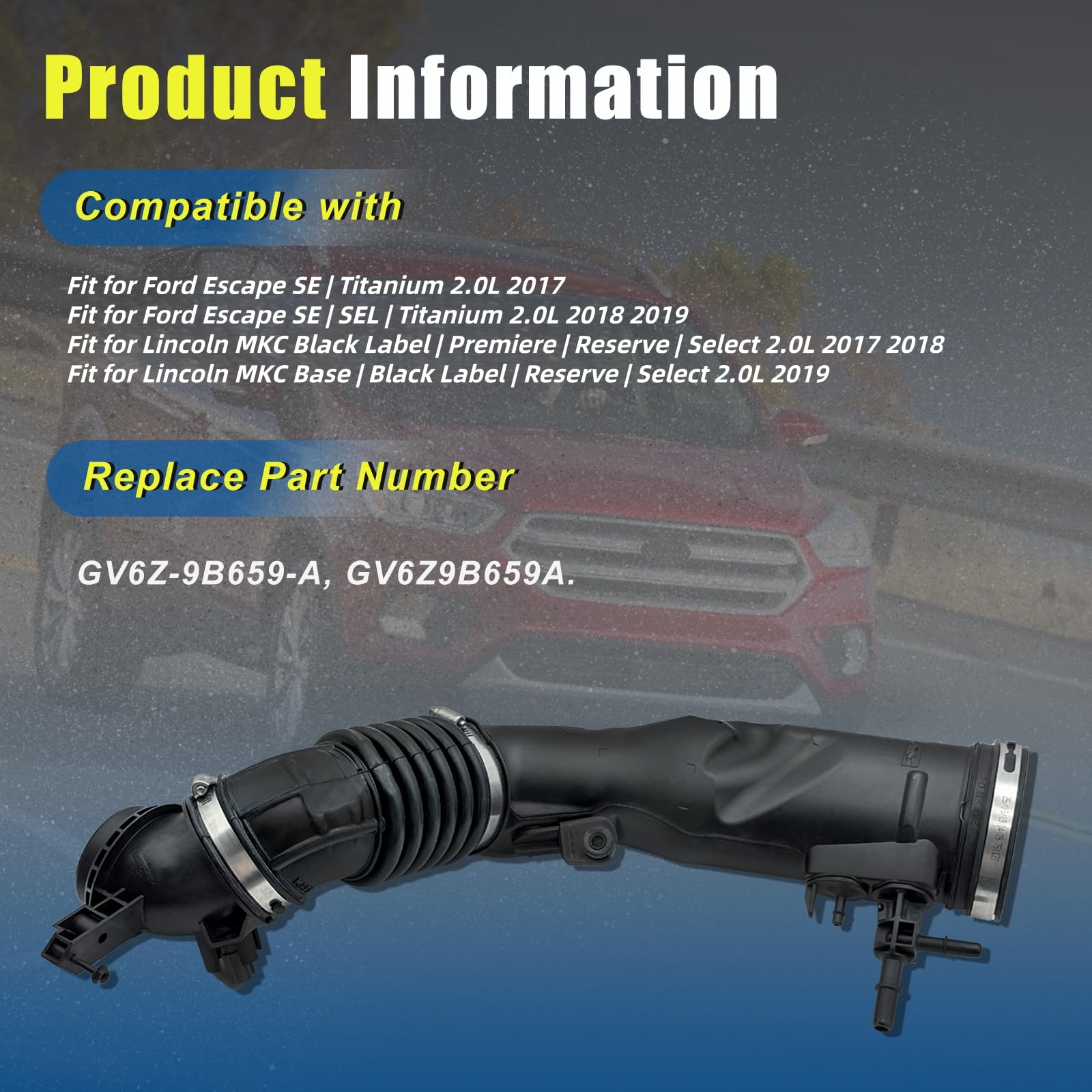 Amazon.com: GV6Z-9B659-A Engine Air Intake Hose Fit for Ford
