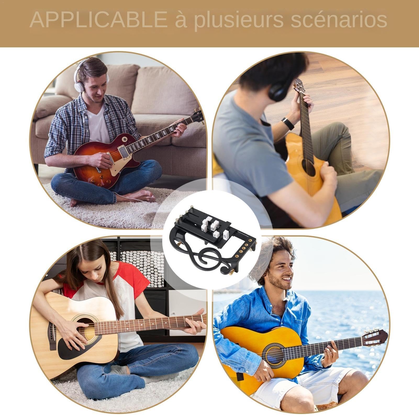 Guitar Chord Presser | Narzędzie do nauki rozruchu gitarowego | Guitar Assisted Learning Tool, Guitar Chord Learning Aid, szybkie narzędzie do nauki gitary, narzędzie do ćwiczeń gitarowych