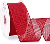 Vista 25 de Ribbli - Cinta de arpillera blanca con alambre, 1 pulgada x 20 yardas continuas, cinta blanca con alambre para coronas, arcos grandes, decoración