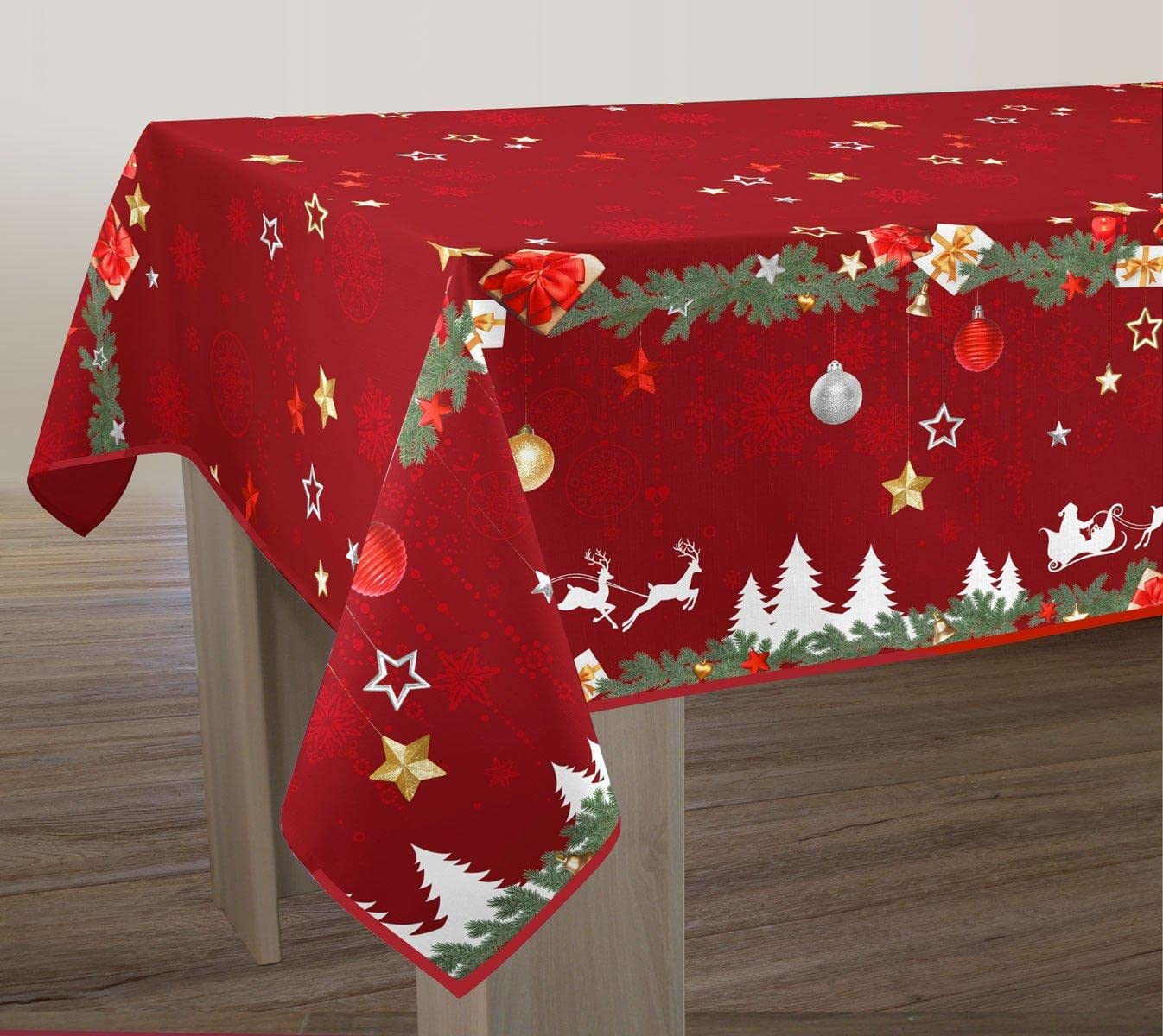 Le linge de Jules Obrus, poliester, czerwony, prostokątny 150 x 240 cm
