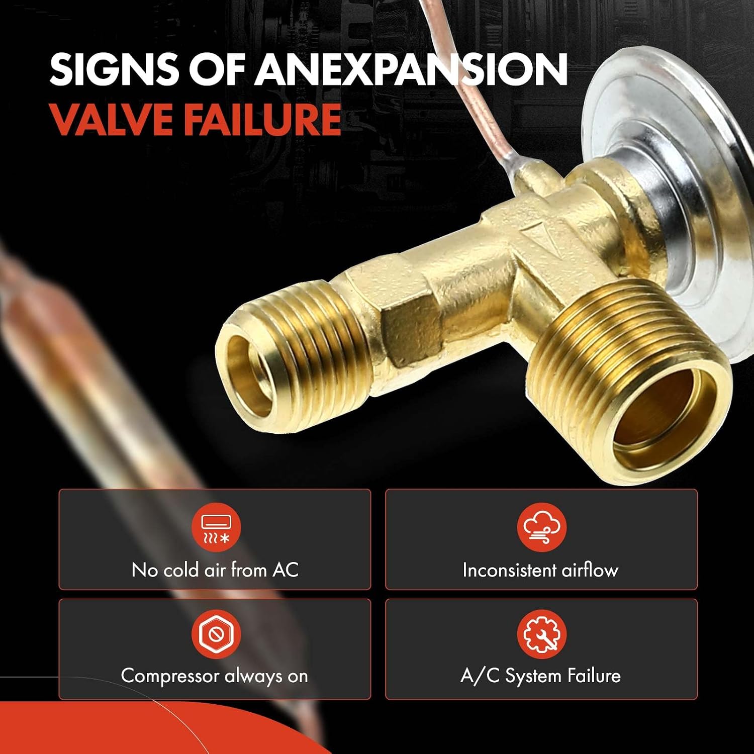 A-Premium AC Expansion Valve Compatible with Ford Aspire & Honda Passport & Nissan 720/Maxima/Sentra/Stanza/Pulsar NX/Pickup/Pathfinder/D21/300ZX/240SX/200SX/Van/Pulsar/Axxess & Mazda 323/626/Miata