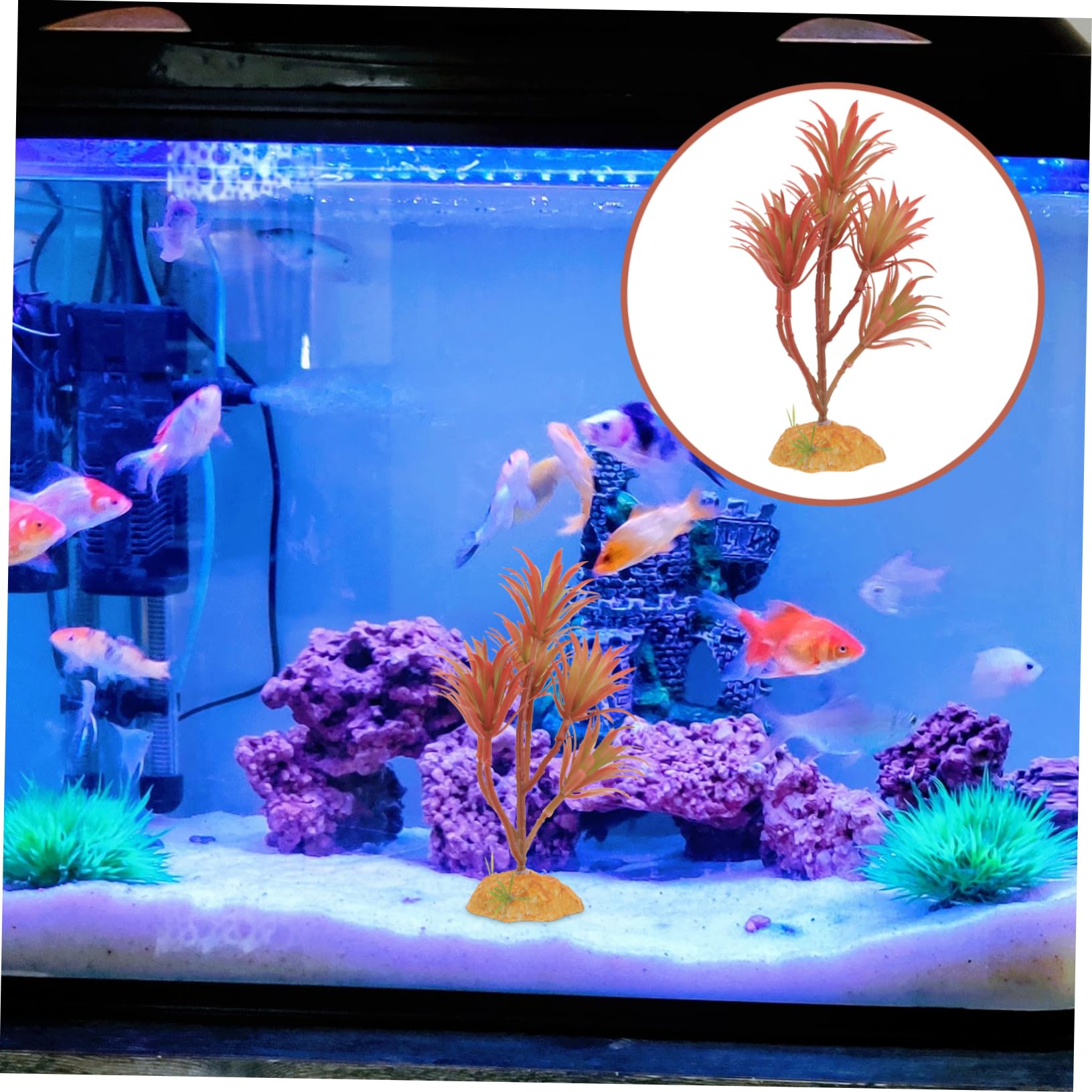 BESPORTBLE 4 Pz Piante verdi e paesaggistiche simulate piante d'acquario finte substrato dell'acquario decorazioni per acquari piante acquatiche artificiali decorazione dell'acquario di pesci