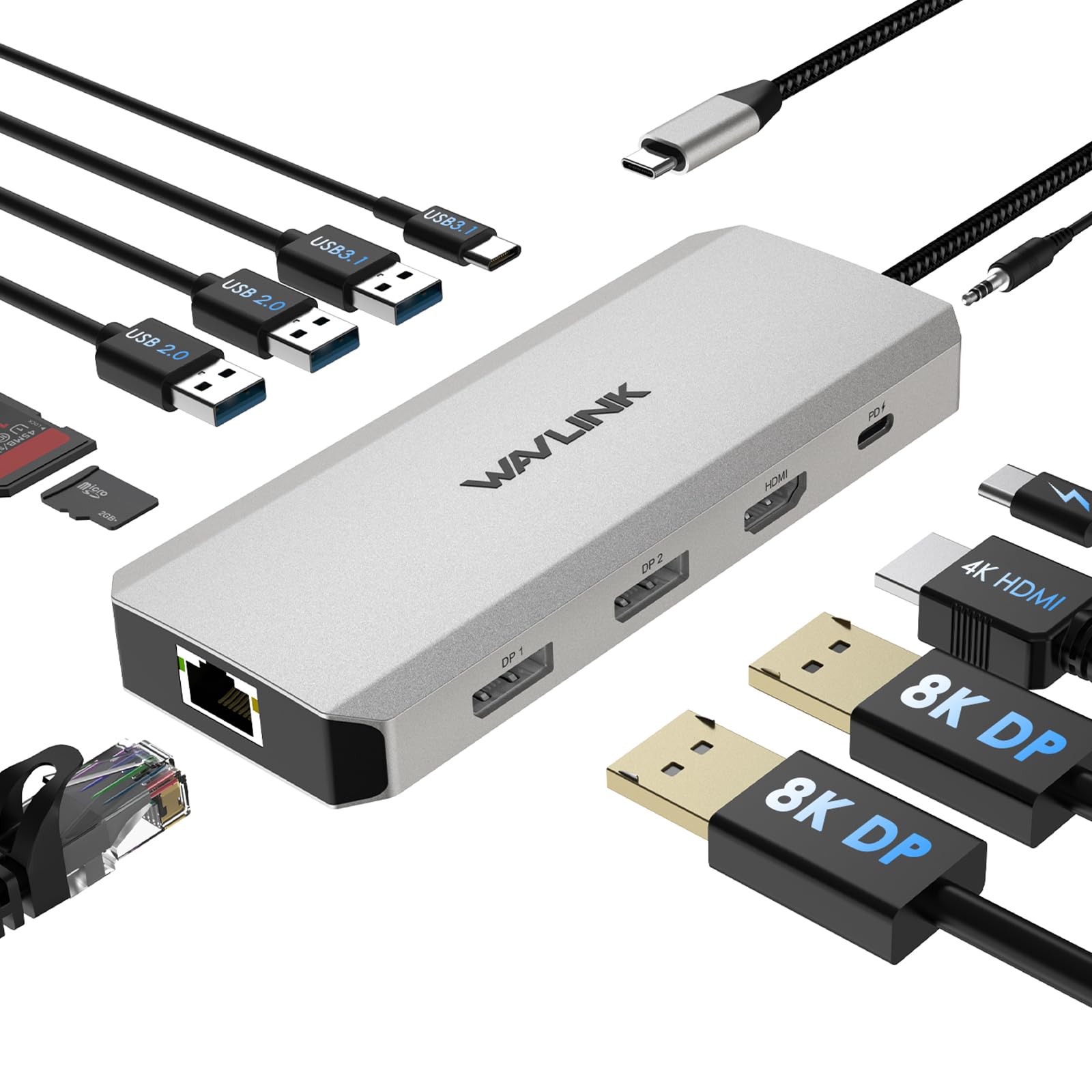 Amazon | WAVLINK 12-in-1USB Cラップトップドッキングステーション3