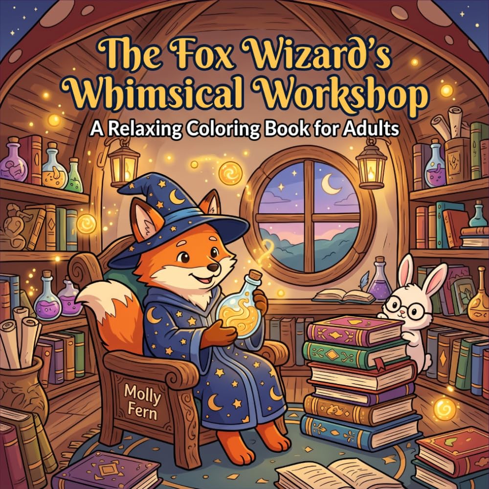 The Fox Wizard’s Whimsical Workshop: A Relaxing Coloring Book for Adults (Calm & Cozy Nest)