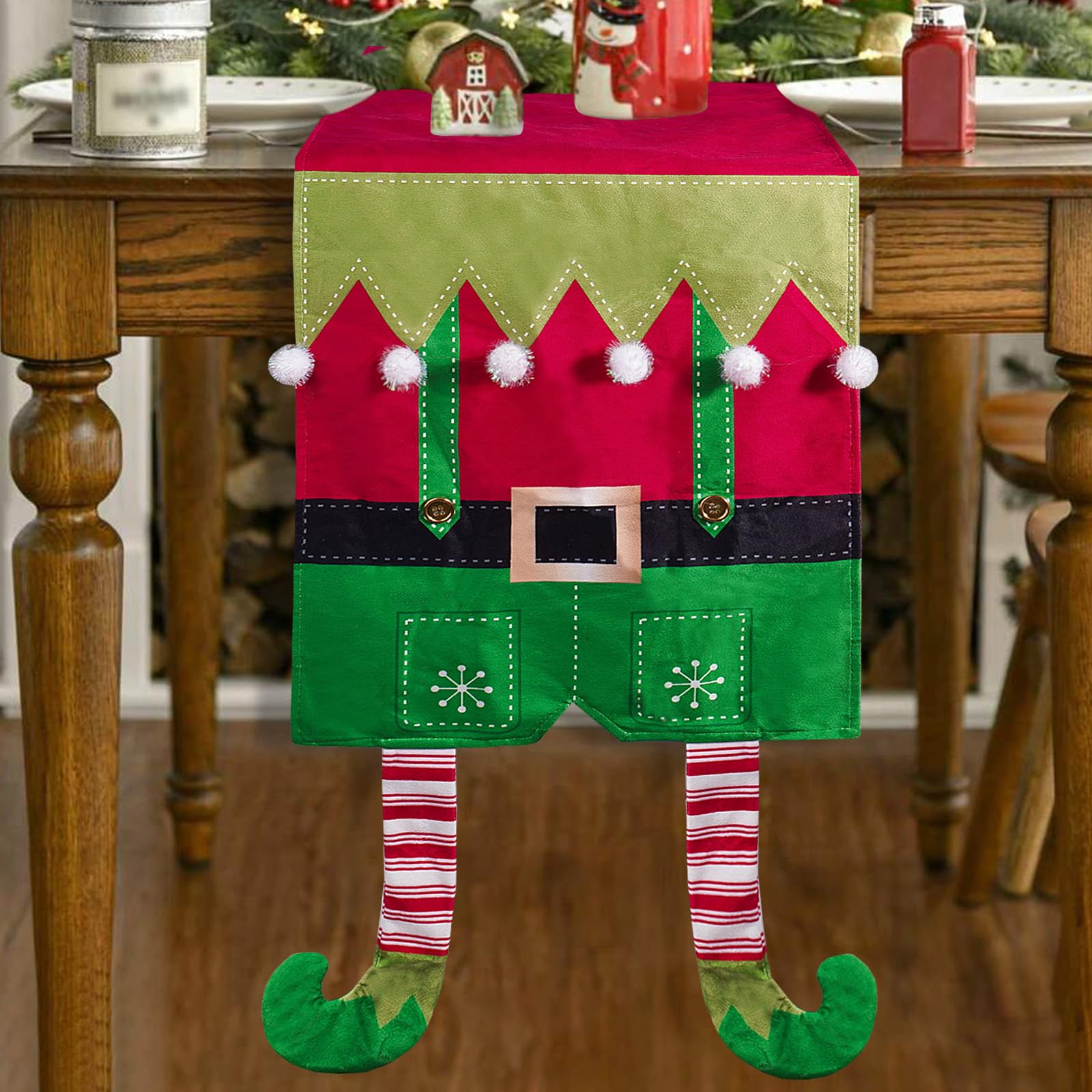 Chemin De Table Elfes De Noël Pour Décoration De