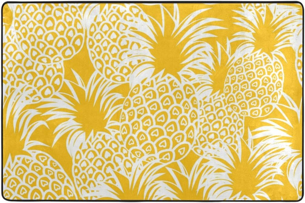 U Life Tropical Plants Pineapple Pineapples Large Area Rug