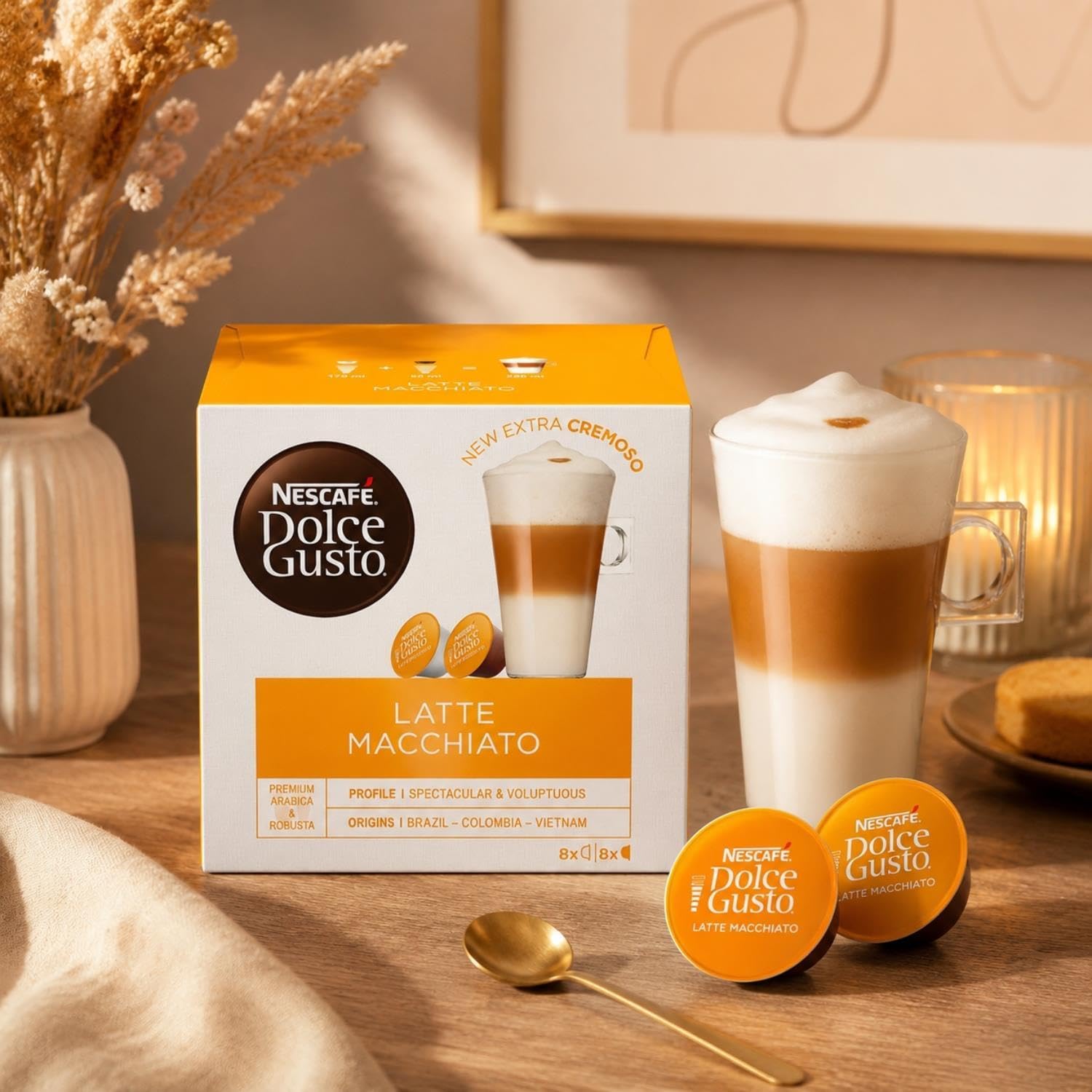 Nescafe Dolce Gusto Latte Macchiato (3 Stück Packung), 3x16 Kaffee Kapseln