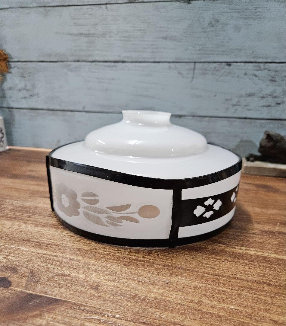 Amazon.co.jp: 日本のアンティーク ミルクガラス製 ランプシェード 電