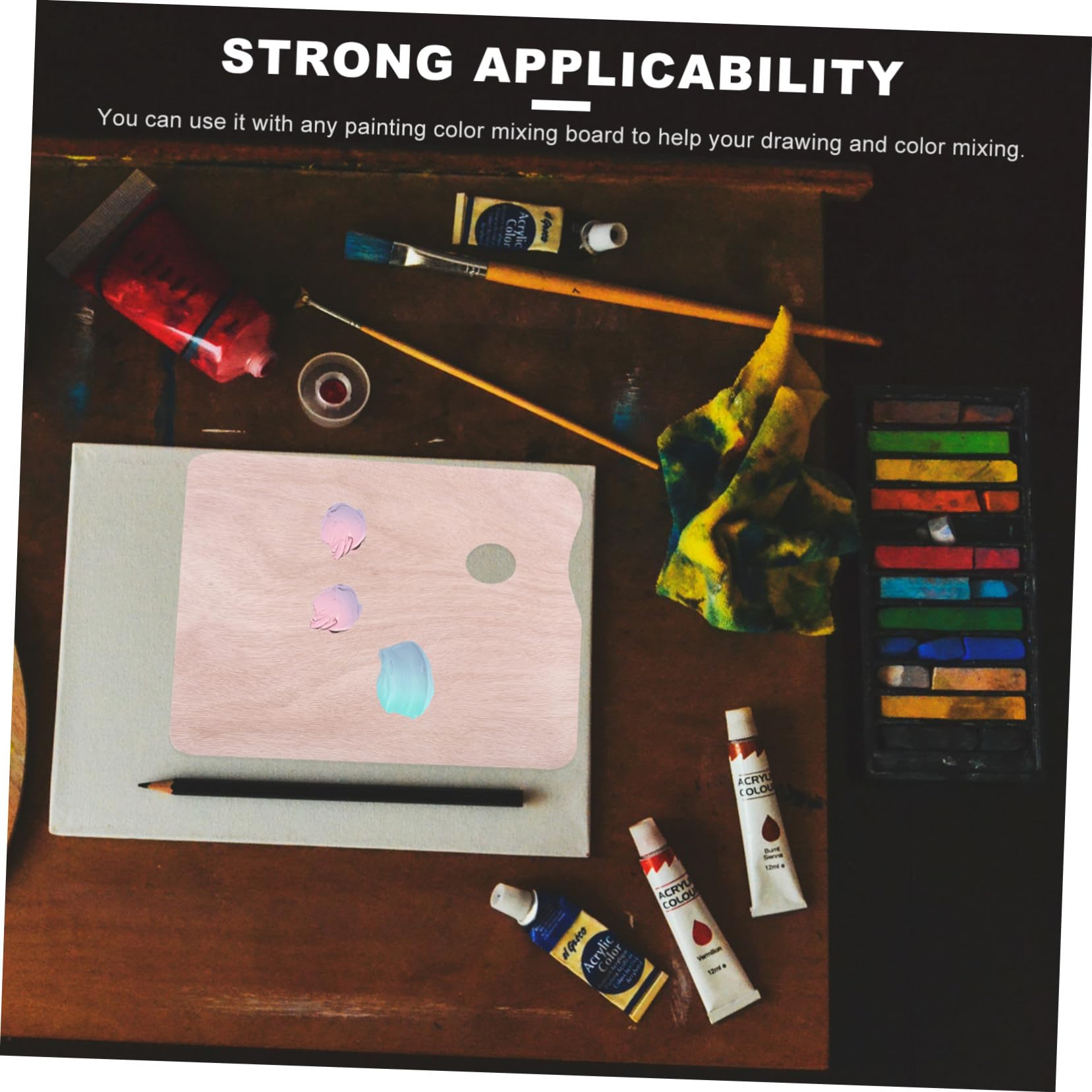 PLAFOPE 2 Pièces Palette de Peinture pour Artistes Plateaux à Pigments Ovales et Carrés Légère Réutilisable et Facile à Nettoyer pour Mélange de Couleurs