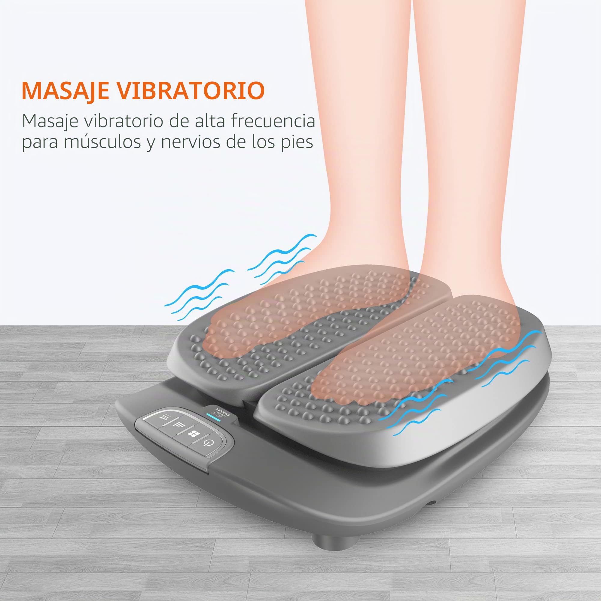 Snailax Masajeador eléctrico de pies con calor, regalos para mujeres hombres,masajeador de pies shiatsu con vibración, masajeador con mando a distancia