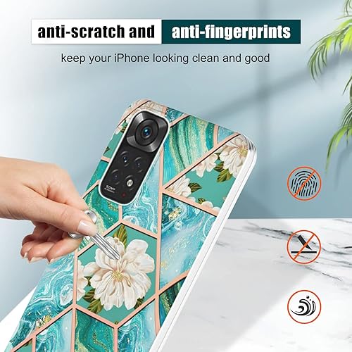 Miniatura 7 de Funda para Xiaomi Redmi Note 11S, funda para Redmi Note 11 4G, funda con patrón de mármol IMD para niñas, con lente de cámara y cubierta protectora