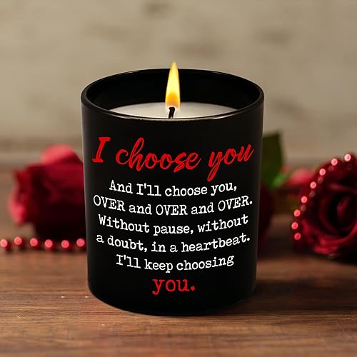 Miniatura 4 de TEEZWONDER Regalos de Navidad Aniversario Boda para Esposo Esposa - Vela de Vainilla Lavanda 10 oz - Regalo de Boda para Pareja, Regalos Románticos