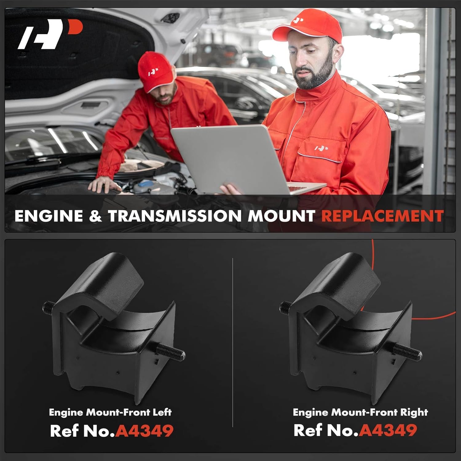 A-Premium Front Left and Right Engine Motor Mount Kit Compatible with Nissan Frontier 2005-2019, 2.5L, 2-PC Set, Replace# 112209BA0A, 11220EA00A