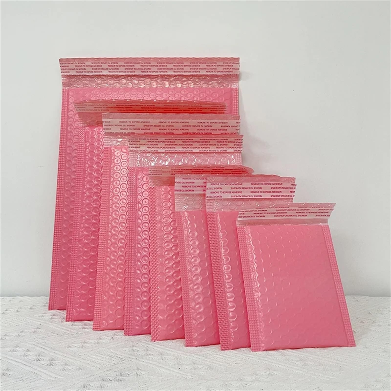 piccola borsa per la spedizione Buste imbottite con bolle d'aria, sacchetti for imballaggio for aziende(50pcs-light pink,15 * 20cm)
