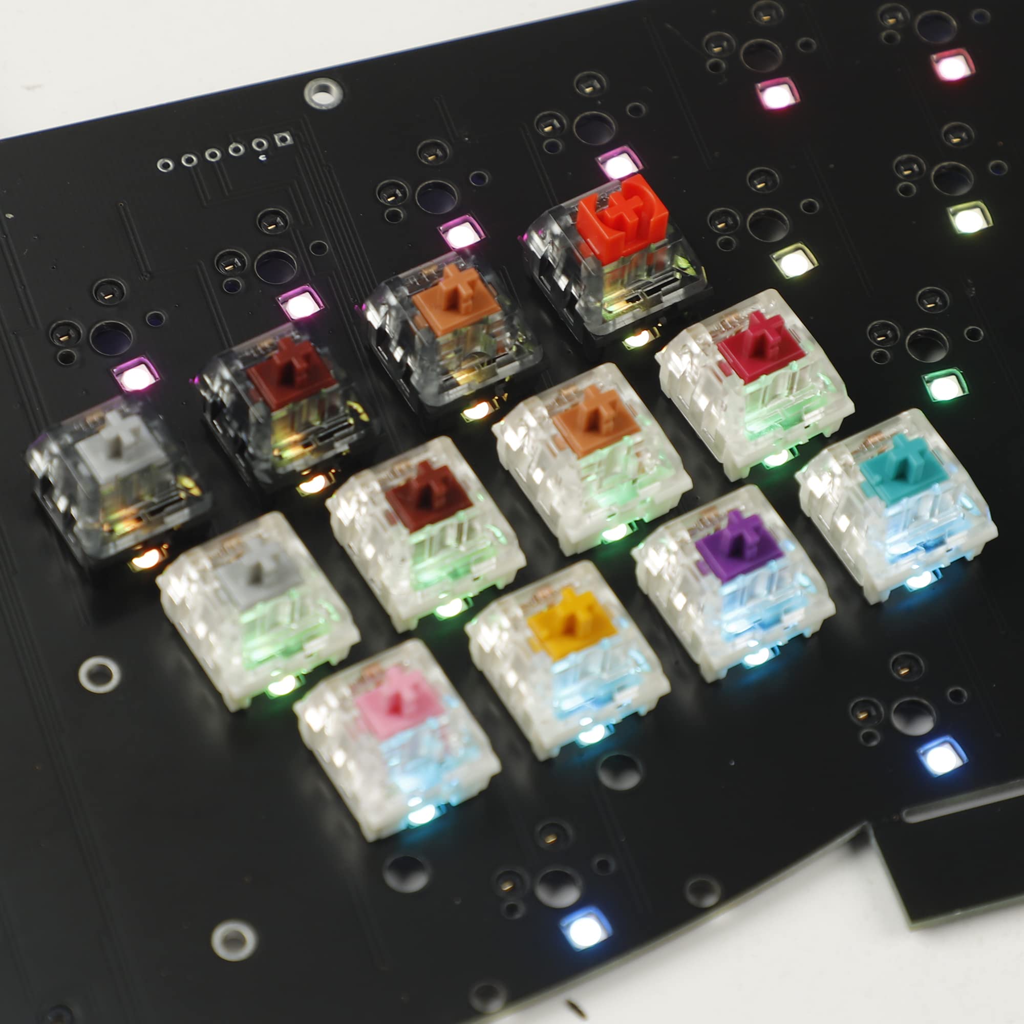 Kailh Speed Silver Gold Copper Bronze Pink Super Speed Silver Copper Red Bronze Pro Purple Burgundy Light Green MX SMD 3-pinowe przełączniki RGB do klawiatury mechanicznej (90 szt., Speed Silver)