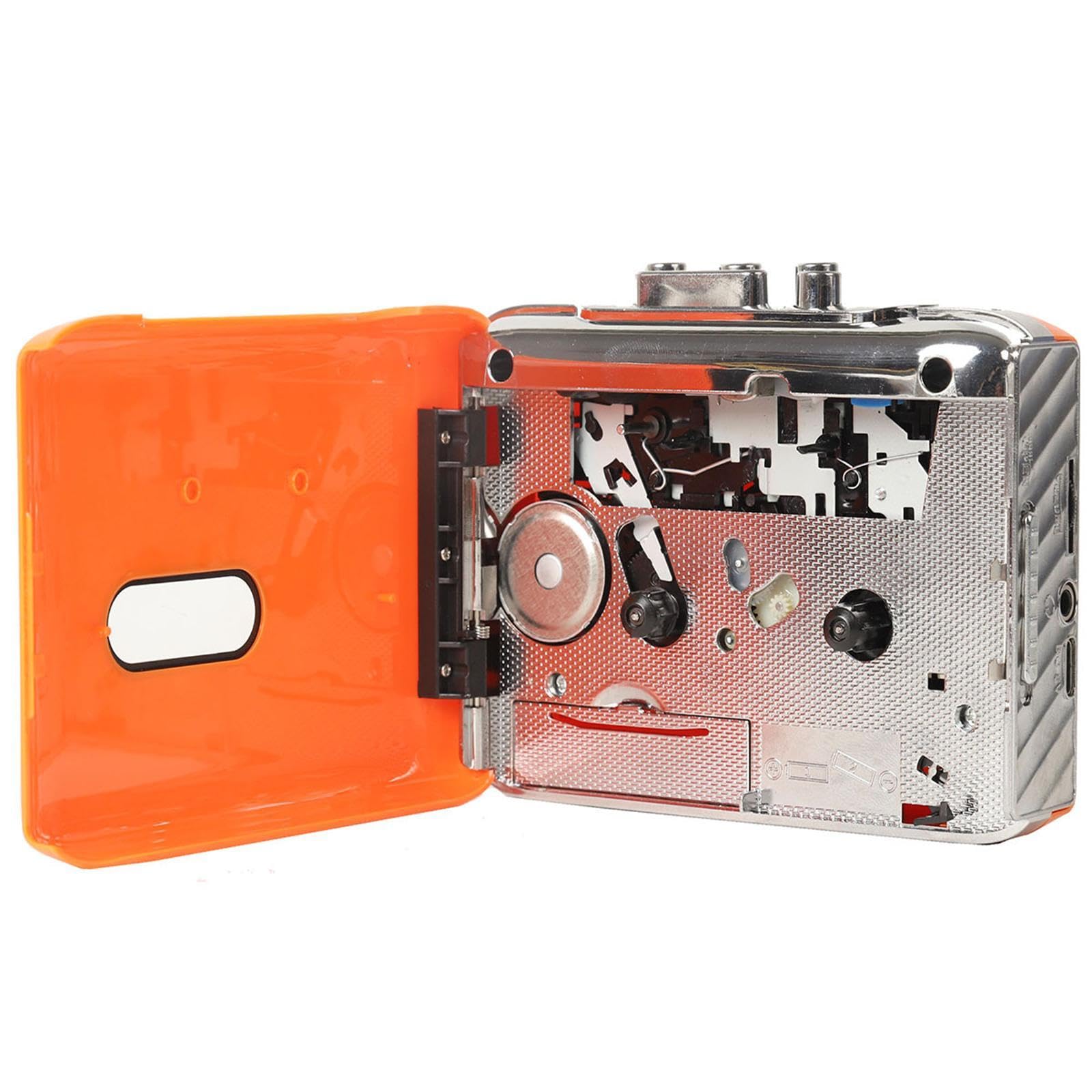 Lecteur de Cassettes Audio avec Conversion MP3 et écouteurs, Idéal pour Les, Orange