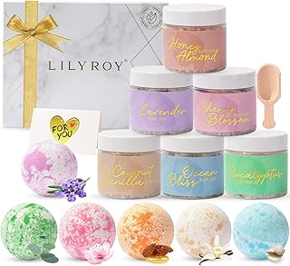 Luxury 14-Piece Floral Bath Salt & Bomb Gift Set for Mother's Day Gifts,...