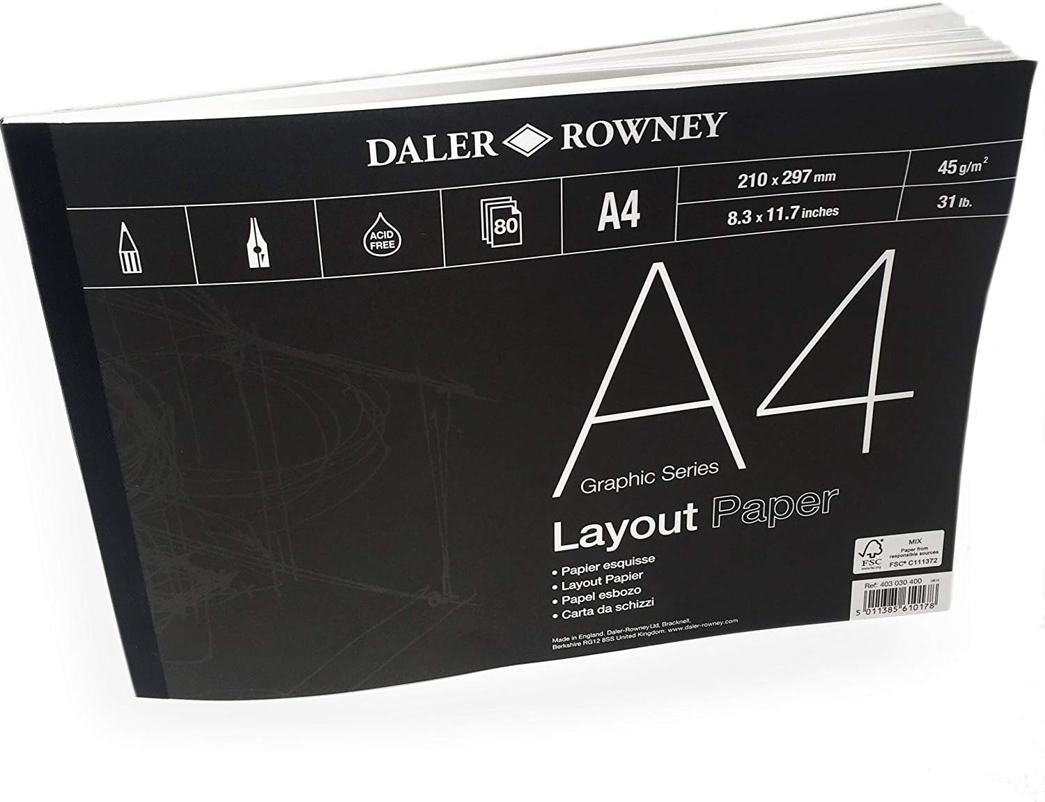 Daler-Rowney Layout Paper Pad A4