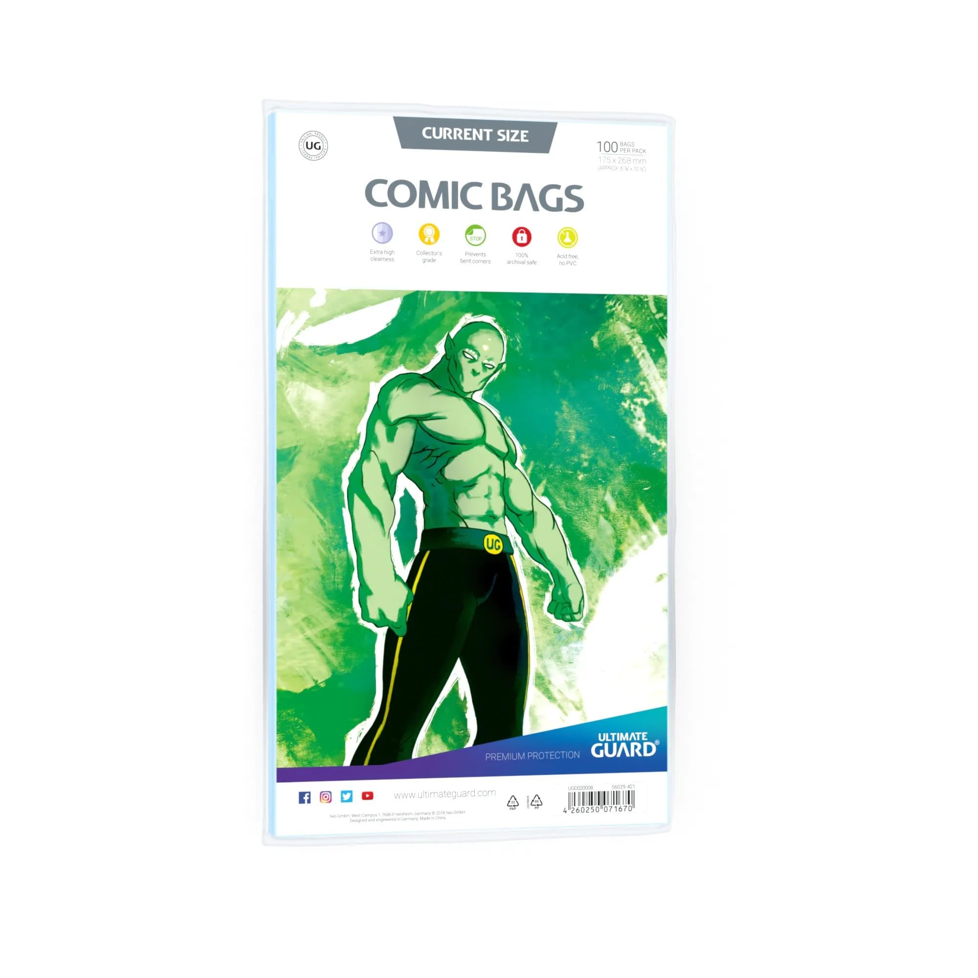 Ultimate Guard Comic Bags Current Size (100) Ultimate Guard (Confezione da 2)