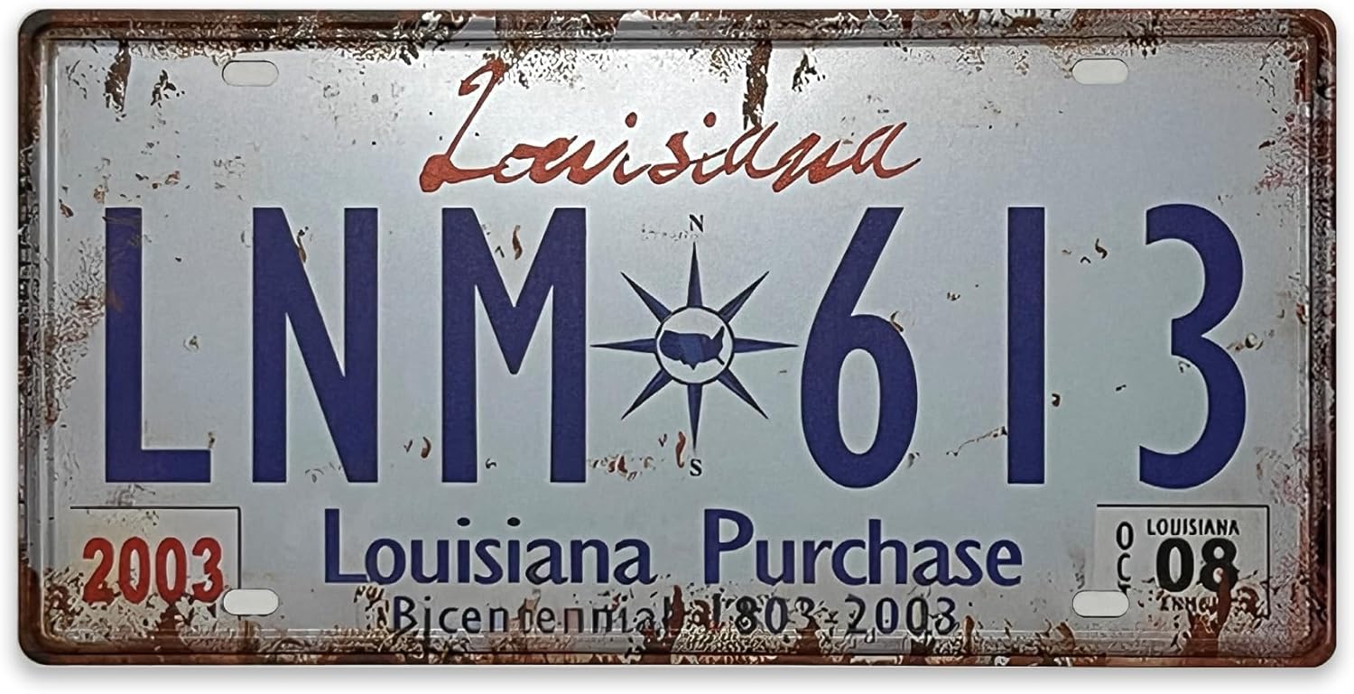 Retro Rusty Metal License Plate Souvenir, Car Decor, Room Decoration, 12"X6"-10