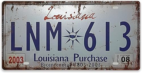 Miniatura 14 de KETMEDI Placa de matrícula retro de metal, 12"X6", señalización decorativa, 50 piezas de decoración para auto, decoración de habitación, diseño de