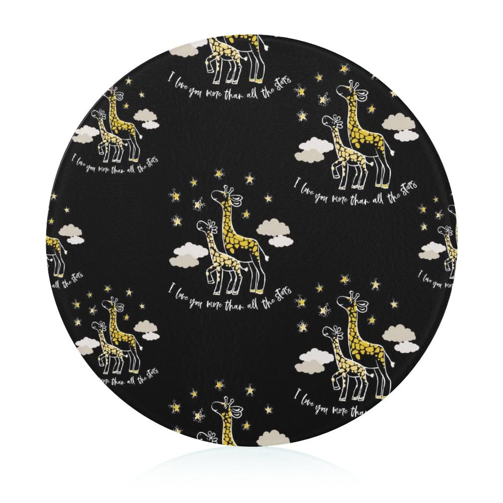 Planche à découper en verre girafe pour embellir vos apéritifs et tables de cuisine