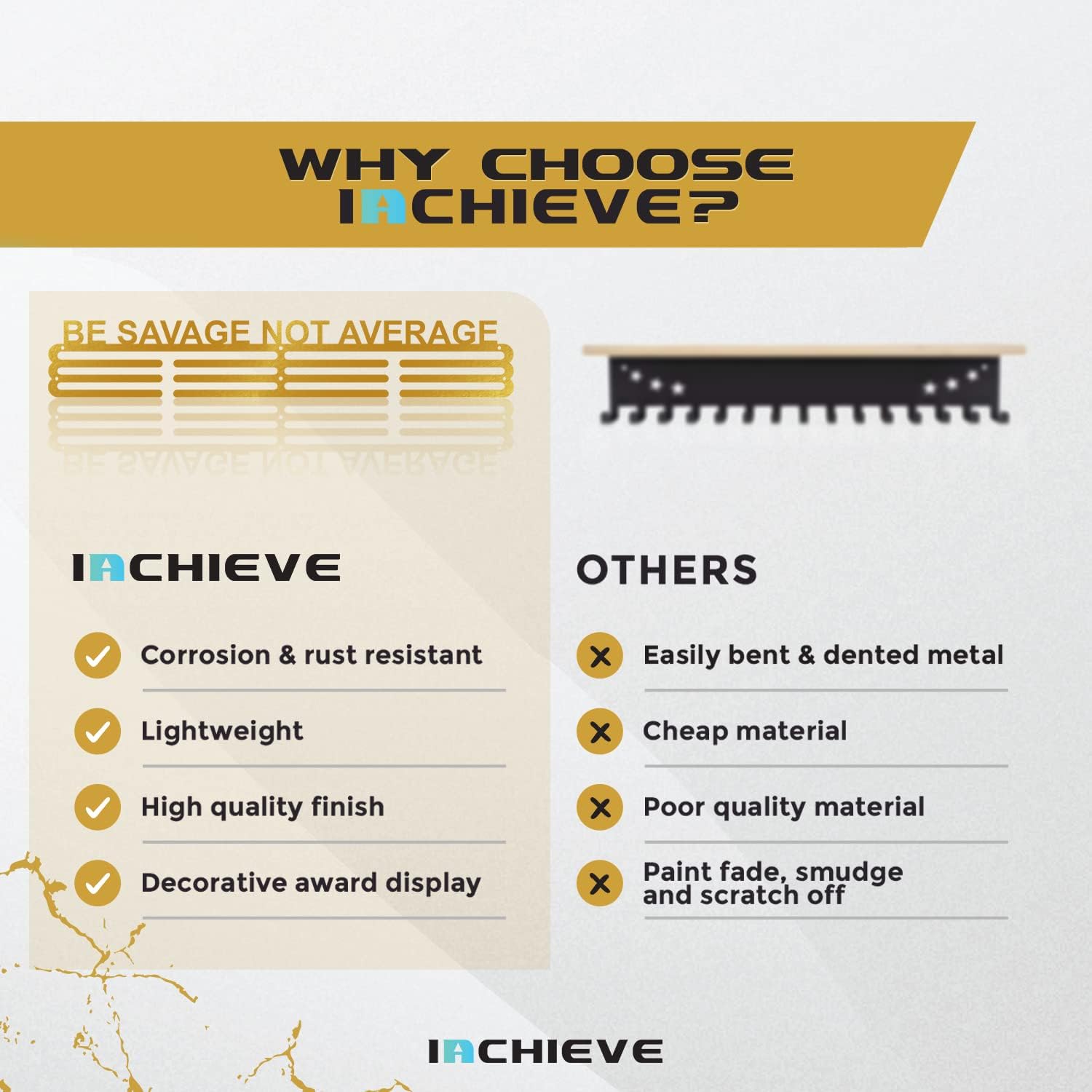 Medal Hanger Display Rack Frame – Stainless Steel Medal Holder for Sports