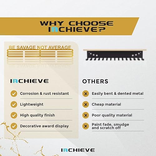 Miniatura 2 de Marco de exhibición para colgar medallas, soporte de medallas de acero inoxidable para deportes