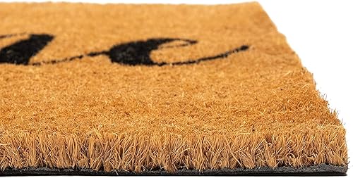 Miniatura 5 de Juvale Tapete de bienvenida de fibra de coco natural, 30 x 17 pulgadas, natural, moderno, tapete para puerta delantera, entrada exterior e interior