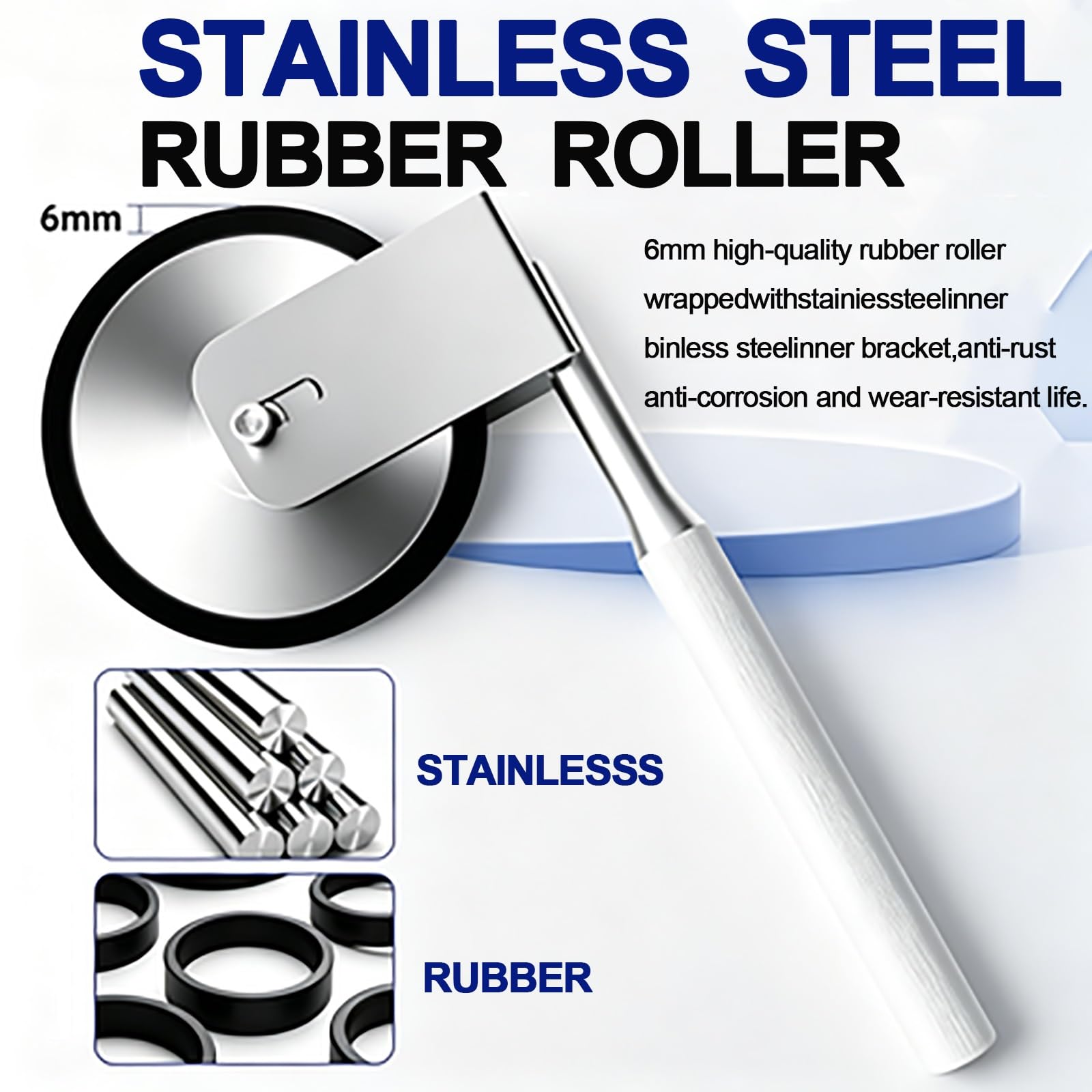 Rodillo estándar de 2 lb, probador manual de adherencia de cinta adhesiva | Kit de prueba de cinta sensible a la presión, for herramienta de prueba de fuerza de sujeción de resistencia al pelado