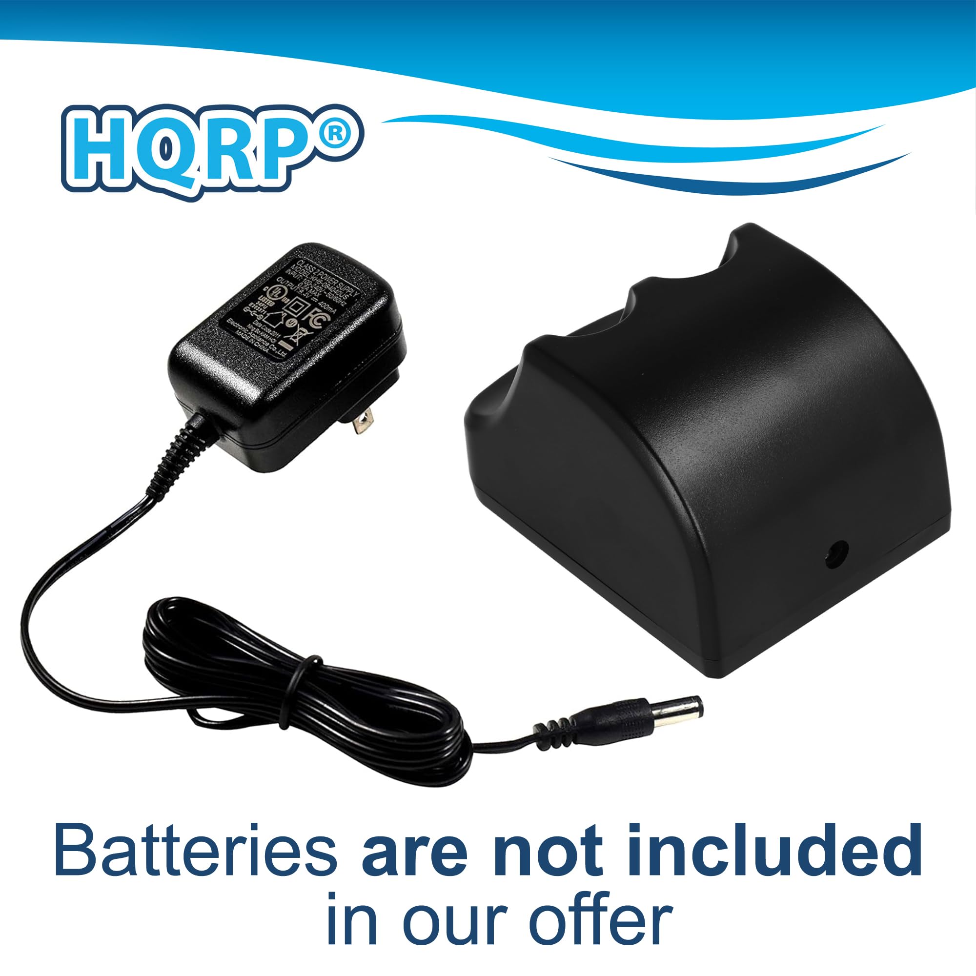 HQRP Cargador de 3.6 V – Compatible con Black & Decker VersaPak VP100, VP110, VP130, cable de 5 pies, funciona con VP100C, VP105, VP110C, VP143, cargador de repuesto para baterías VersaPak