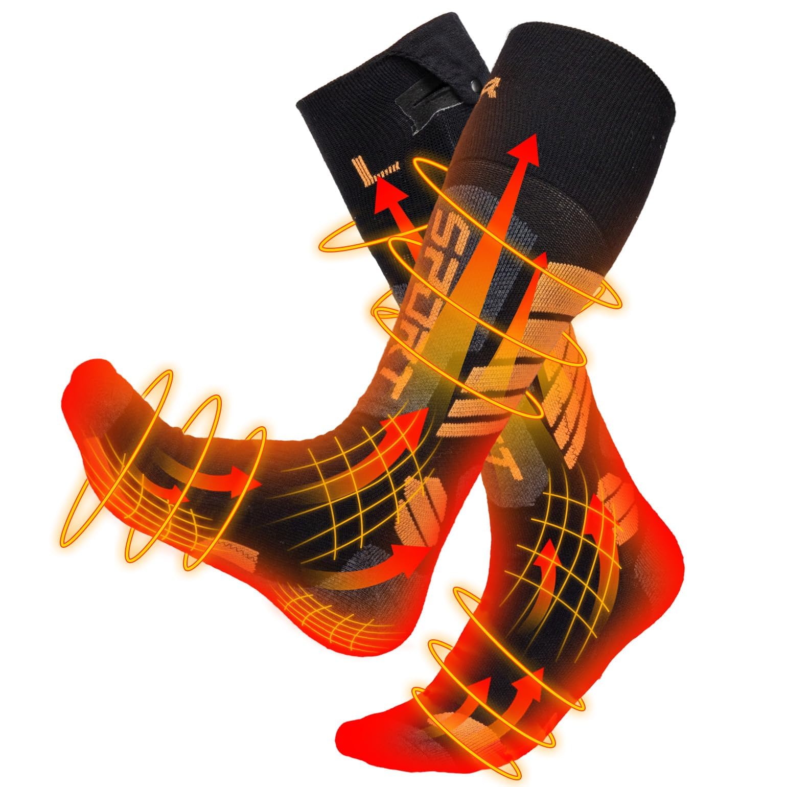 KEMIMOTO Calcetines Calefactables Controlados por App, con Calefacción Completa en Pies y Dedos, de Lana para Hombre y Mujer, Ideales para Ciclismo Esquí Pesca y Caza
