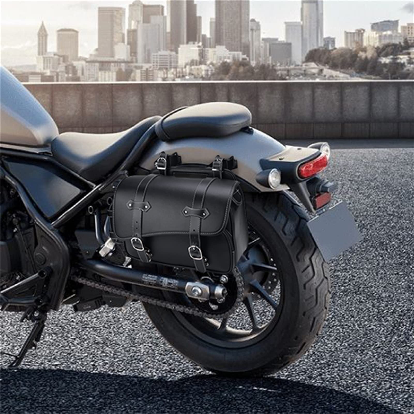 Decorazione Moto Per H&onda Rebel 250 300 500 Rebel 300 Rebel 500 Borsa Moto Impermeabile Borsa Laterale Del Motociclo Di Cuoio DELL'UNITÀ Di Elaborazione Borsa Da Viaggio Custodia Per Il Trasporto (