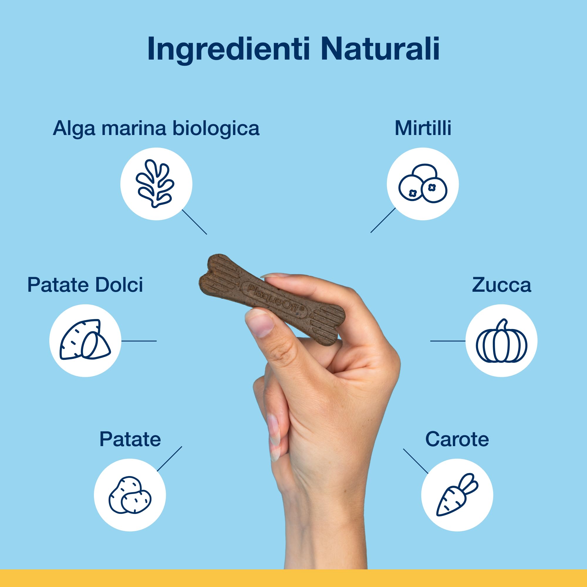 ProDen PlaqueOff 20 Mini Ossa Dentali per Cani Piccoli e Toy | Rimuove Placca e Tartaro, Alito Fresco, Salute Orale