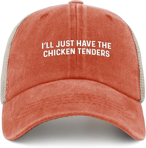 Vista 40 de I’ll Just Have The Chicken Tenders Trucker Hat Women Vintage Mesh Cap for Summer