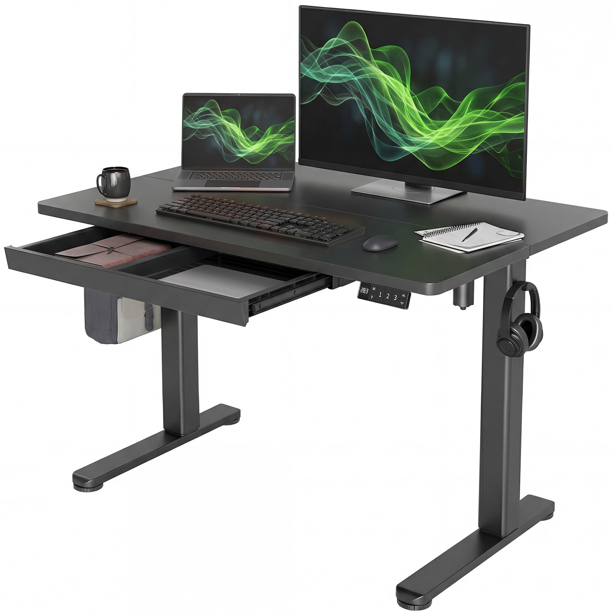 Claiks Electric Standing Desk with Drawer