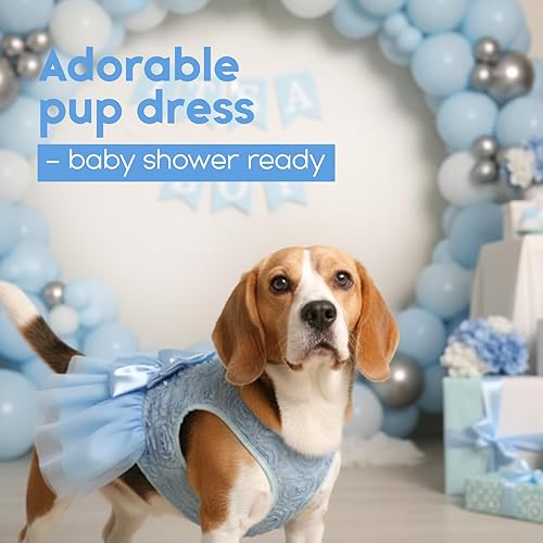 Miniatura 6 de ASENKU Vestido para Perro Vestido de Boda para Mascotas Princesa de Encaje Cachorro Traje de Fiesta de Cumpleaños Ropa Formal para Niña para Perros