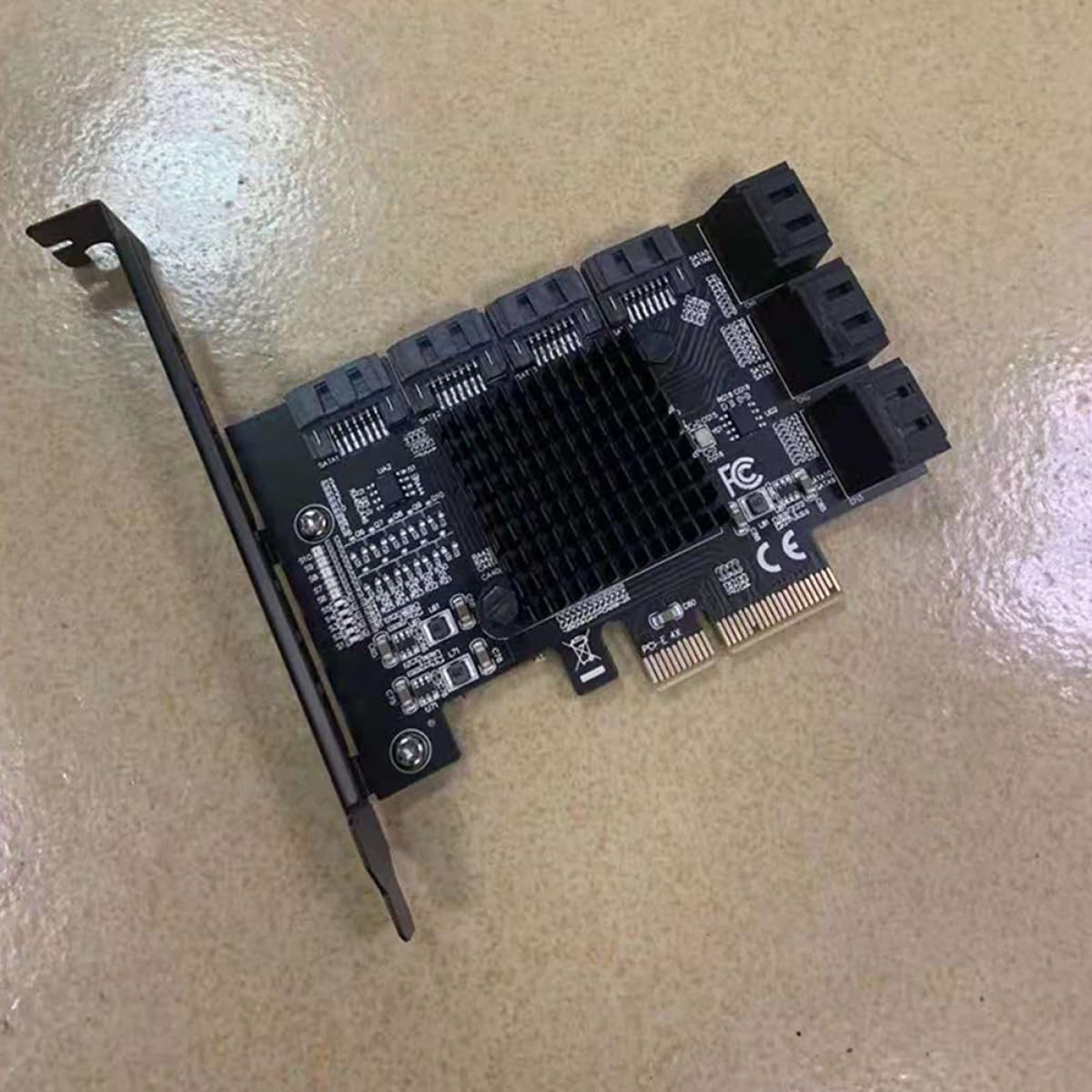 Zerodeko Carte Pci-e X4 3.0 à 10 Ports Sata3.0 pour Transmission Rapide et Stable Compatible Disque Dur et Ordinateur de Bureau