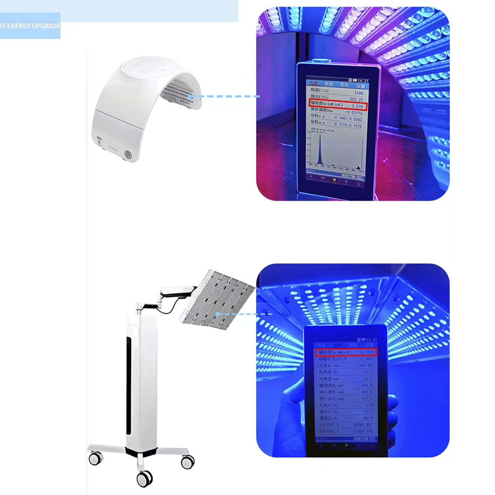 Máquina De Fototerapia LED Pdt De 7 Colores, Máquina De Belleza para Rejuvenecimiento Facial Mediante Fototerapia, Dispositivo para Rejuvenecimiento De La Piel Y Eliminación del Acné