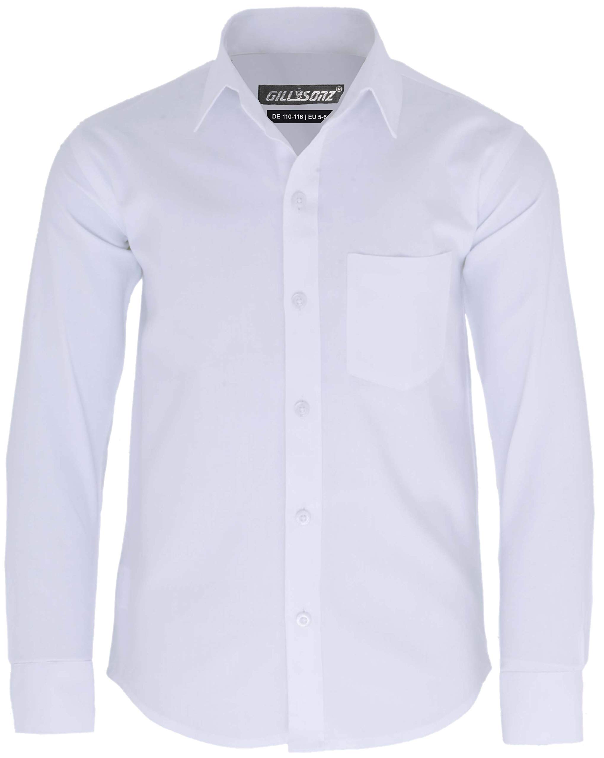 GILLSONZ GA22 vDa - Camisa de manga larga para niños, 100% algodón