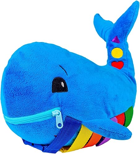 Ballena azul, peluche de aprendizaje temprano para niños pequeños, actividad para viaje