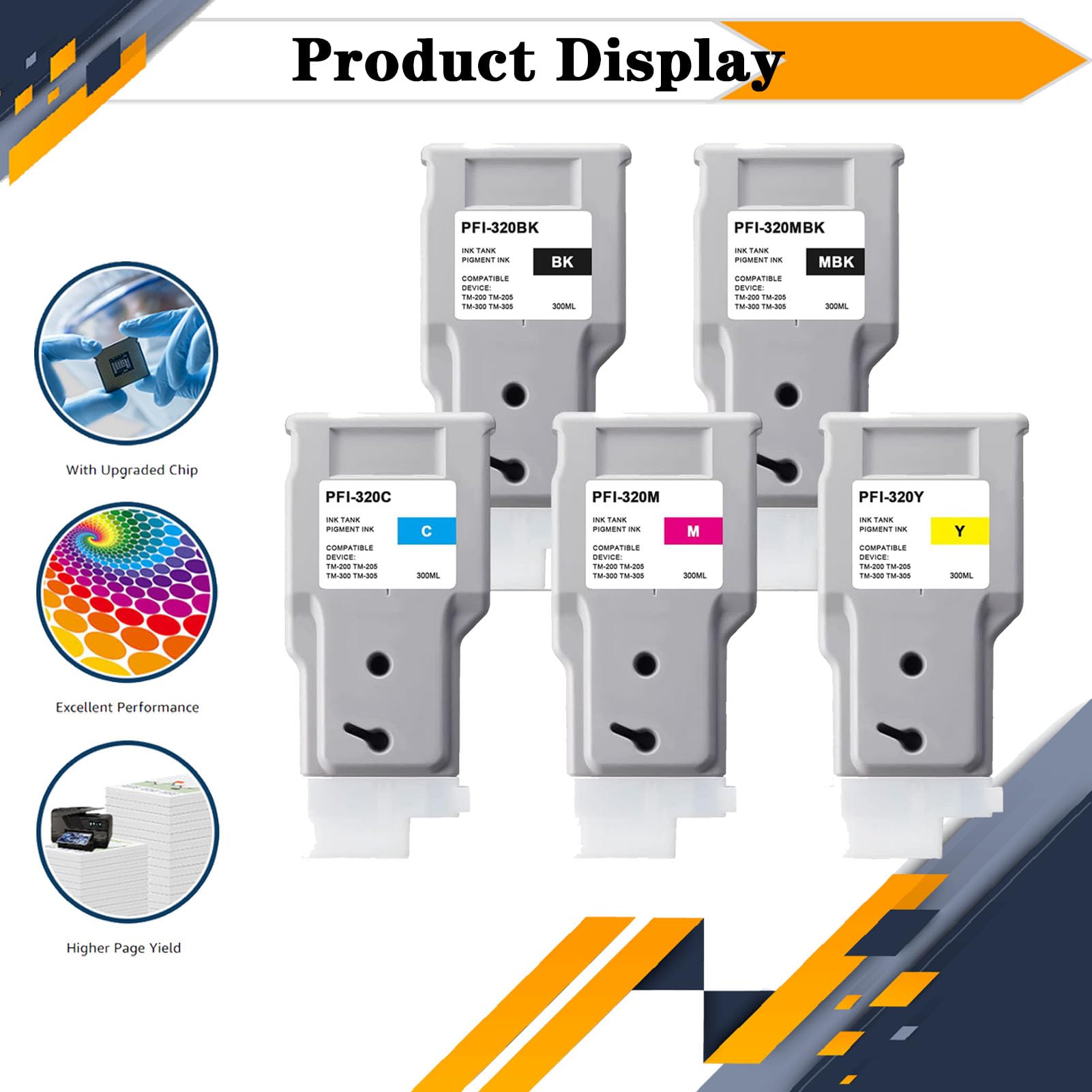 Amazon.com: AWDAXC PFI-320 PFI320 300ML Ink Cartridges, Compatible