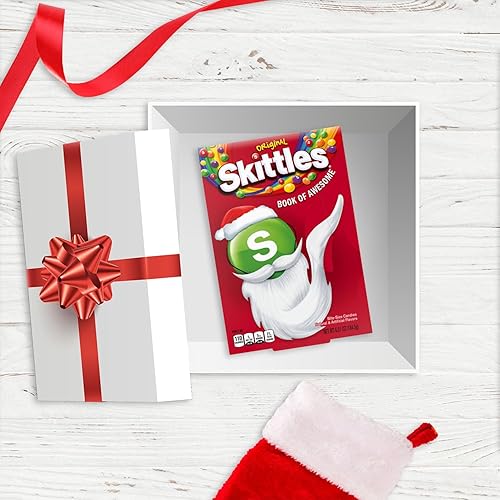 Miniatura 8 de SKITTLES Caja de regalo de dulces navideños masticables original del libro de impresionantes, caja de 6.51 onzas