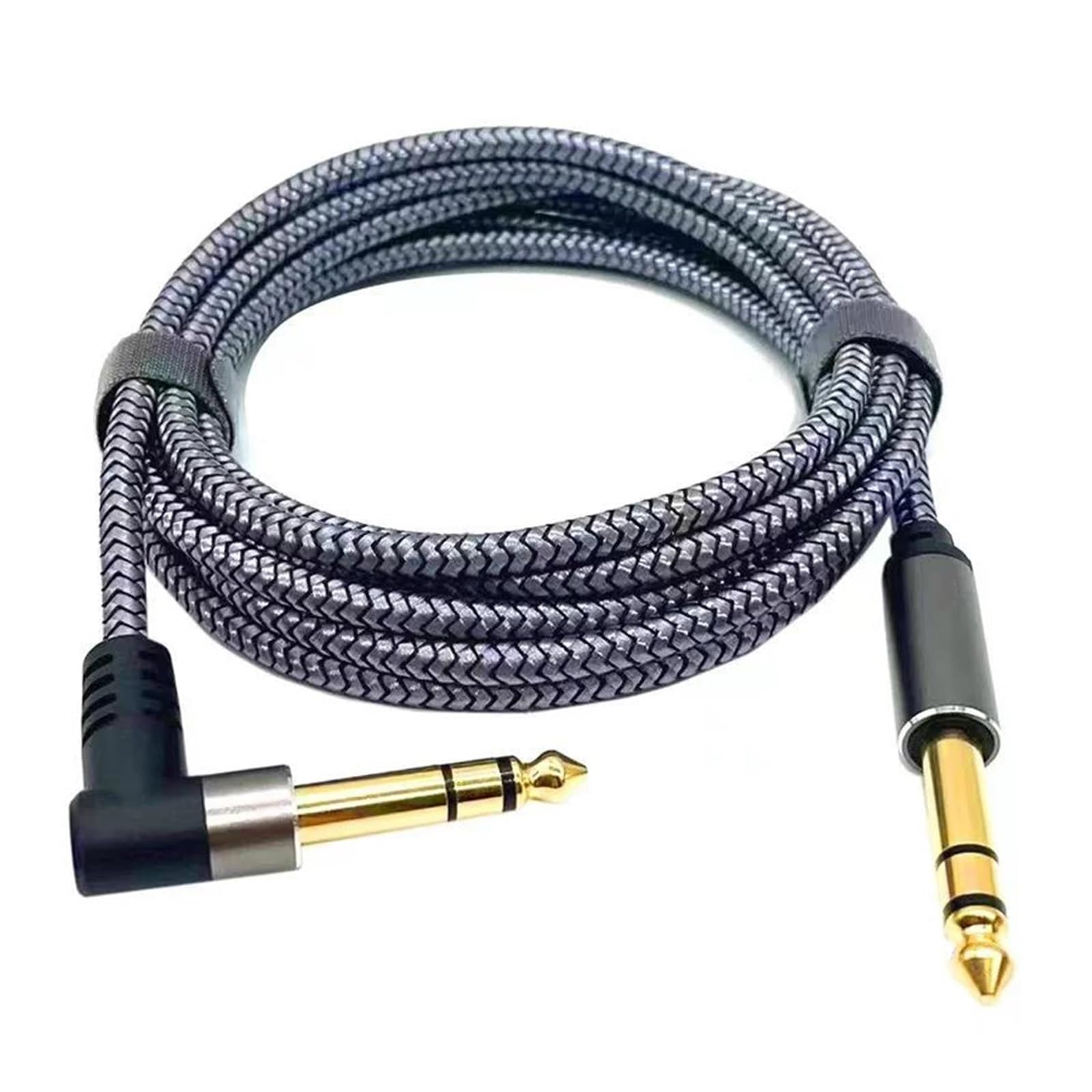 Guitarra Cable Audio Cable De Instrumento TRS 1/4 Pulgadas Ángulo Recto Salida Macho 6,35mm Mezclador Cable Interconexión Estéreo