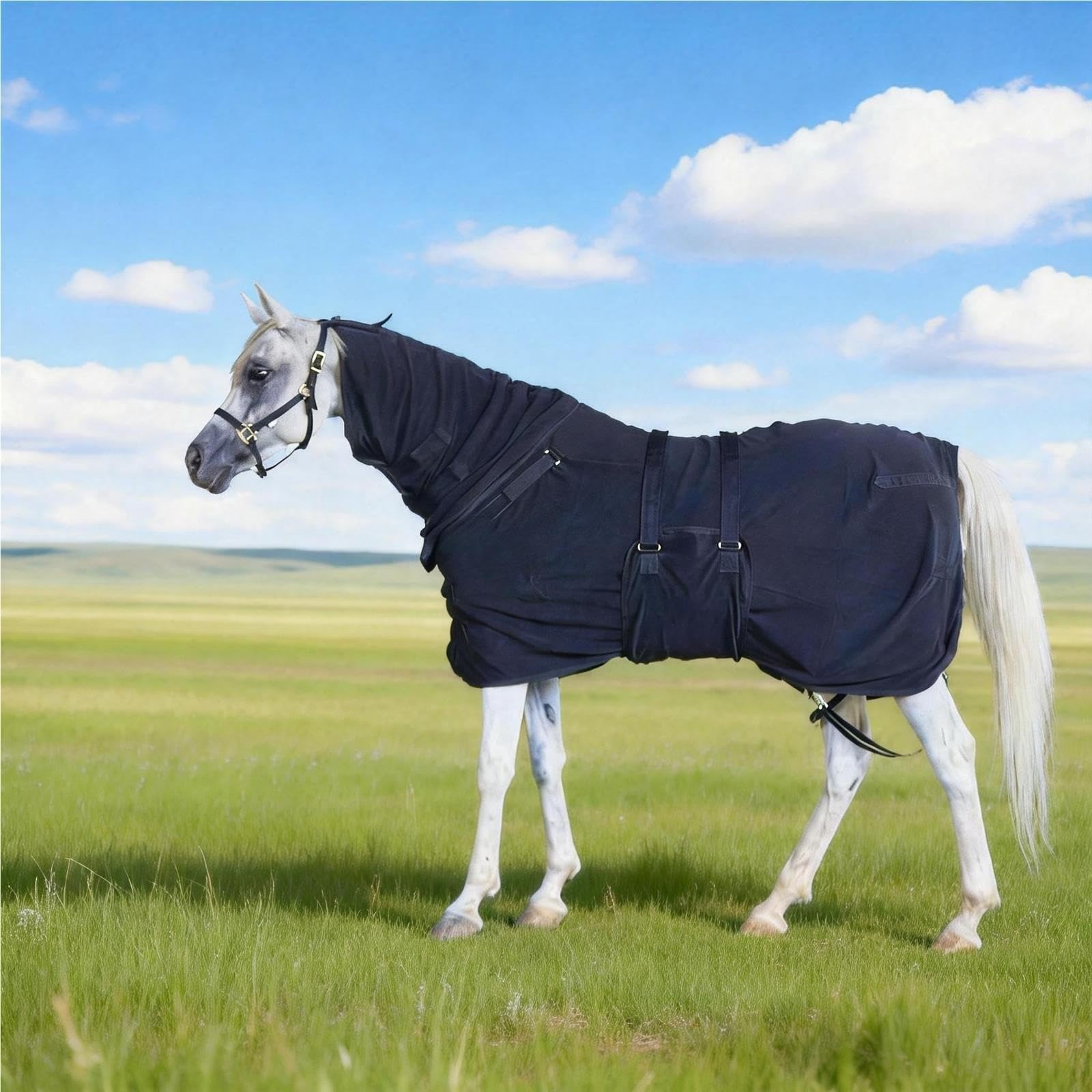Manta Ligera for Caballos Con Forro Polar Y Doma